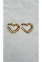 Gold Heart Hoop Earrings - 2