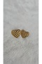 Gold Color Embossed Heart Earrings – a Bold and Sparkling Style
