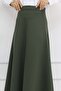 Scuba Flared Skirt Khaki 212 - 3