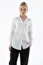 Oversize Striped Shirt Ecru - 5