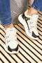 Casual Men's Beige Black Sneaker Mesh Lace-Up Serrated Thick Sole Ankle Support Sports Shoes 4281 - 7