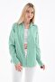 Oversize Striped Shirt Green - 5