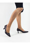 Brown Color Skin Low Goblet Heel Women's Stiletto - 2