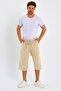 Men's Regular 100% Cotton Linen Look Capri Dc204 - 3
