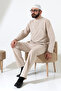 Men's Single Pocket Shirt and Pants Two-Piece Set Hajj and Umrah Outfit Beige (Vşn) - 7