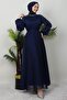 Helen Taşlı Janjan Dress Navy Blue - 4