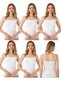 Ribbed 6 Pack Women's Undershirt 100% Cotton (Skin)