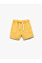 Basic Shorts with Cotton Waist Lace Pocket Detail