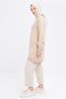 Beige-Front Lycra Sweat with Embroidery Detail - 3