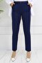 Double Button Detailed Pocket Carrot Trousers Navy Blue 3045 - 2