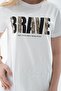 Printed 100% Cotton T-Shirt White - 4