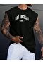 Printed Sleeveless Tshirt Men's Zero Sleeve Clothing Sportswear Oversized T-Shirt