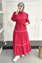 Ms334 Lace Judge Collar Pink Dress - 3
