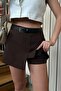 Women's Brown Belted Shorts Skirt 0999-9236 - 3