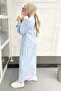 Ms333 Buttoned Turquoise Dress - 3