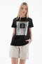 Printed 100% Cotton T-Shirt Black - 5