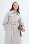 Stone-Belted Pocket Windbreaker Trench Coat