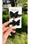 Black Glitter Butterfly Buckle Set of 2 - 4