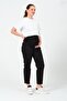 Maternity Flexible Waistband Adjustable Mom Fit Canvas Pants Black - 3