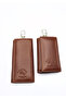 Genuine Cowhide Tan Tall Bridge Strap Hook Keychain (Long Case Keychain) - 5