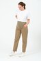 Maternity Flexible Waistband Adjustable Mom Fit Canvas Pants Khaki