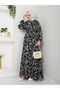 Viscose Skirt Ruffled Belted Dress