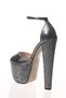 Women's Open Toe 17 cm High Platform Heeled Evening Dress Shoes - 4