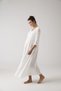 Women's Ecru Special Design Cotton Lace Detailed Maternity Maternity Dressing Gown Nightgown Set - 5