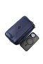 Men's Navy Blue Luxury Handbag with Belt and Bracelet - 5