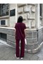 PANELED TERRY COTTON DECORATIVE BUTTON TRACKSUIT SET - 3