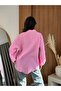 Women's Light Pink Heart Embroidered Muslin Fabric Pinterest Shirt - 6