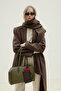 Khaki Margo Large Leather Bag - 3