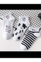 5 Pairs of Cow Patterned Booties Sports Shoe Socks
