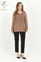 Women's Middle Age and Above Viscose Leaf Pattern Stone Embroidered Lycra Mustard Mother Combed Cotton Blouse - 3