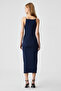 Havvoline Women's Crew Neck Slim Sleeveless Regular Leg Blue Dress - 6