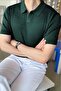 Lorens Striped Lycra Slim Fit Polo Neck Knitted Men's Knitwear Tshirt - 2