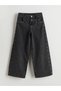 Lcw Kids Black Elastic Waist Adjustable Rhinestone Girls' Jeans
