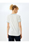 Beige Slogan Printed T-Shirt - 4