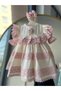 Baby Girl Special Design Vintage Powder Lace Natural Cotton Fabric Princess Mevlüt Dress + Buckle