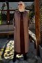 Poncho Knitwear Cardigan Milk Coffee - 6