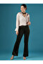 Velvet Look High Rise Stretchy Slim Fit Flared Treggings - 6