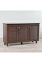 Niva 3 Door Shoe Cabinet - Walnut L114xW33.6xH67.5cm - 6