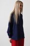 Shilsee Women's Dark Blue Color Cotton Bol Cut Stripe Shirt - 3