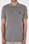 Men's Slim Fit Polo Neck Dark Gray Basic T-Shirt 50298041 -Vr080 - 6