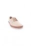 P57-23Y Women's Lace-Up Casual Shoes Genuine Leather Beige - 2