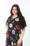 Women's Large Size Colorful V-Neck Short Sleeve Lycra Dress 65N38857 - 6