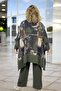 Chiffon Poncho Cut Tunic, Crewneck Bluz, Elastic Waist Buzzy Pants, Plus Size 3-Piece Set - 5