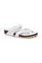 50008 Single Buckle White Women's Flip Flops - 5