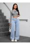 Women's Ice Blue Palazzo Jeans - 2
