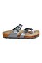50008 Single Buckle Silver Color Women's Flip Flops - 4